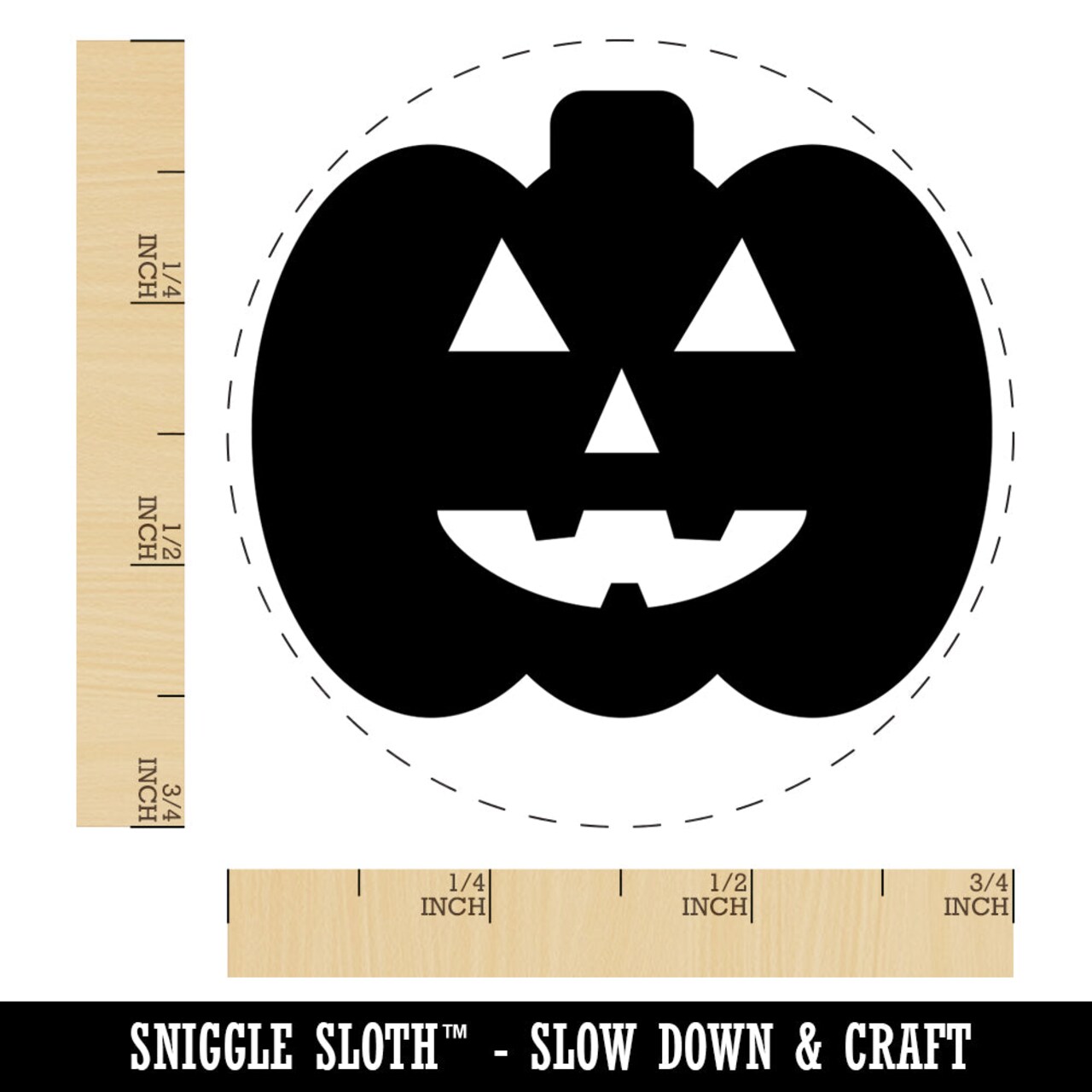 Jack O&#x27;Lantern Happy Halloween Pumpkin Self-Inking Rubber Stamp for Stamping Crafting Planners